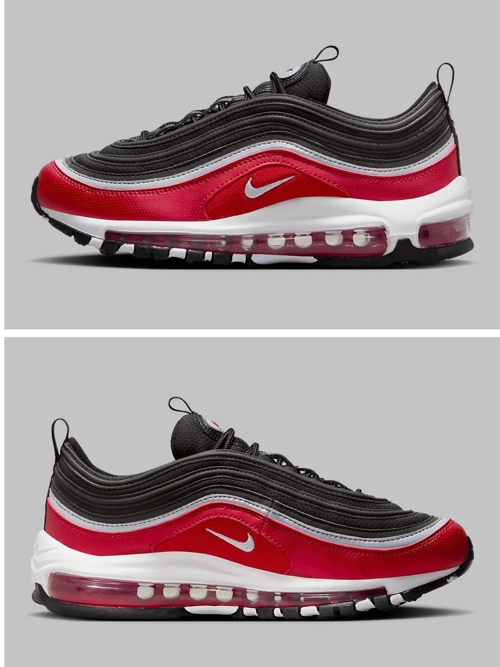 Nike Black and Red Low-Top Runner